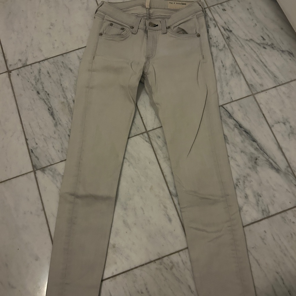 rag & bone Women's Skinny Jeans in Light Gray